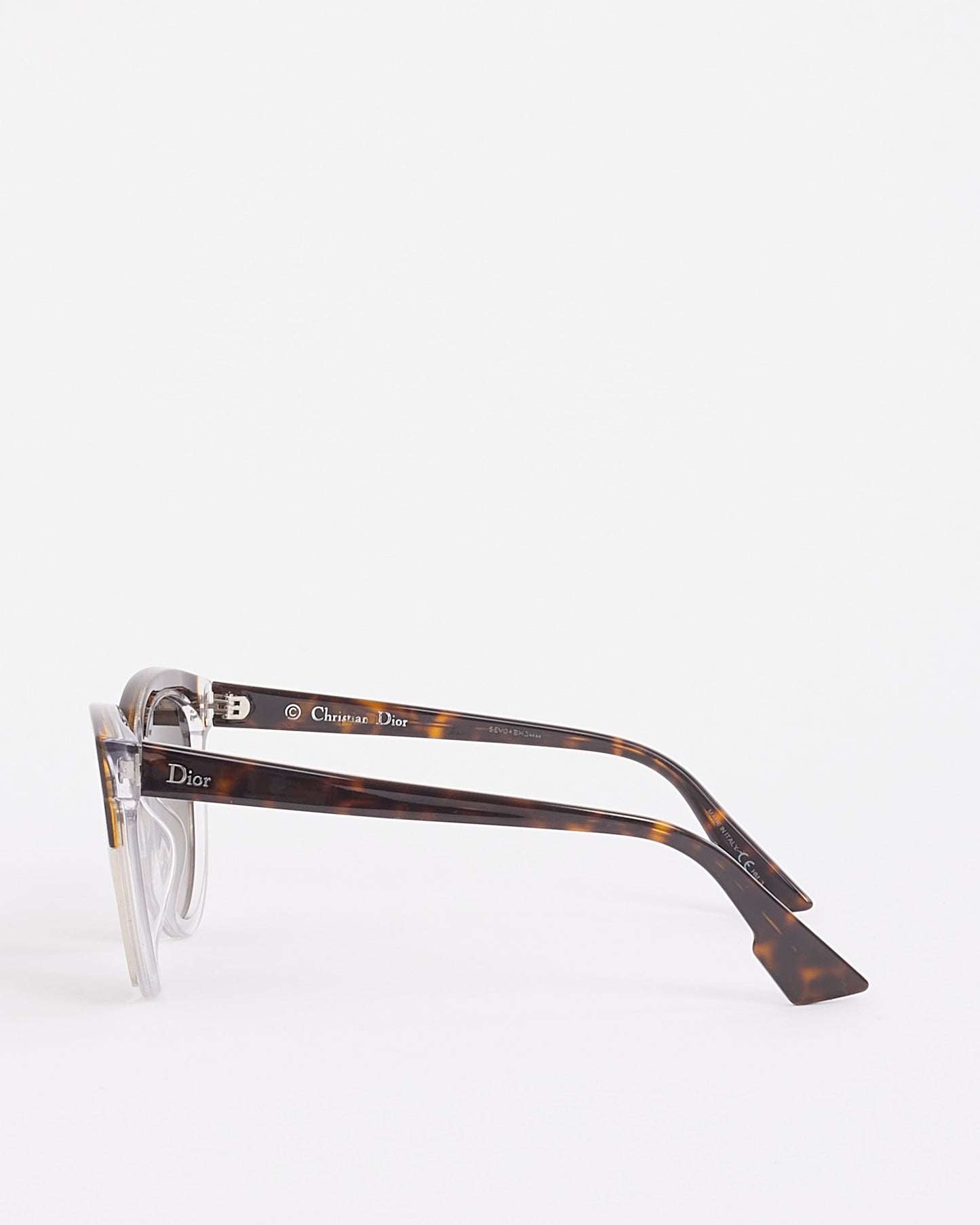 Dior Brown & Clear Acetate DiorSight Sunglasses