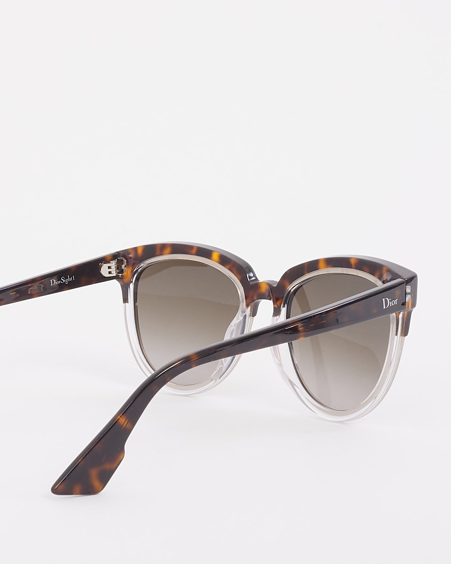 Dior Brown & Clear Acetate DiorSight Sunglasses