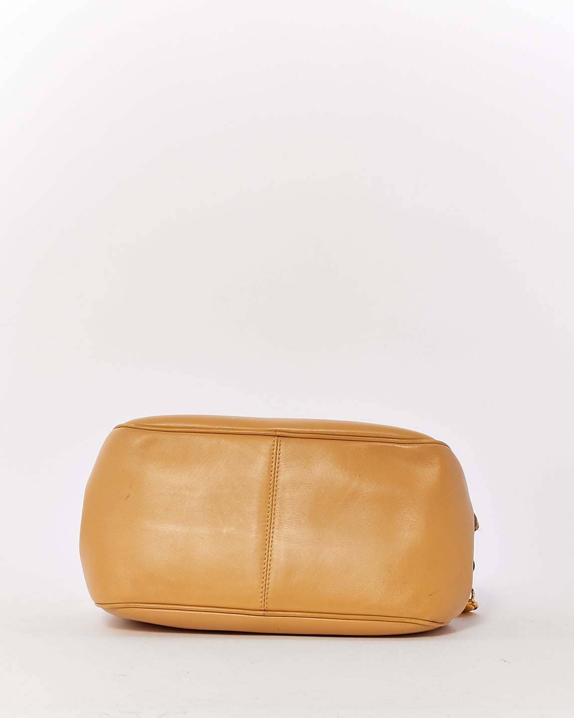 Dior Vintage Beige Leather Top Handle Bag with Dior Charm
