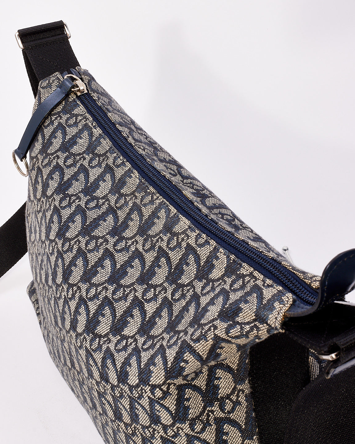 Dior Blue Monogram Oblique Canvas Trotter Sling Messenger Bag