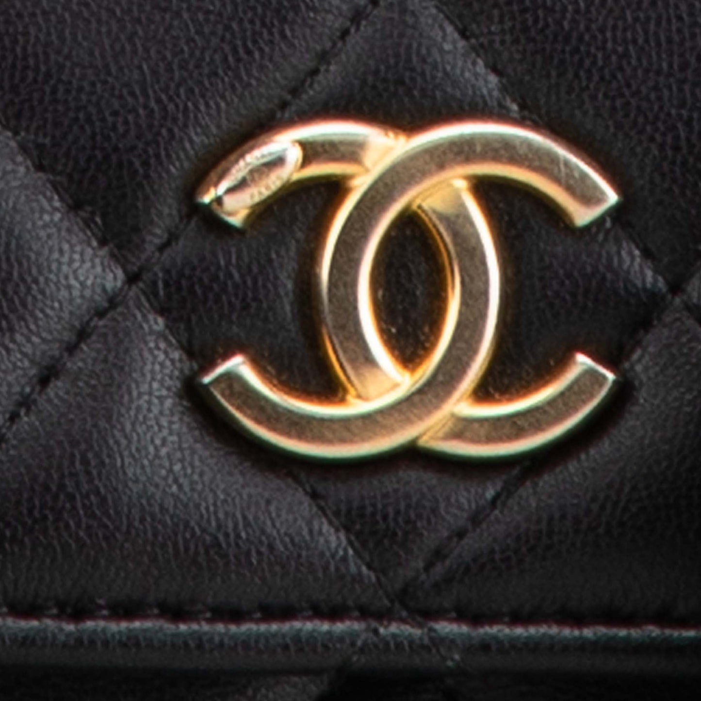 Black Chanel Quilted Lambskin Pearl Crown Clutch On Chain Satchel