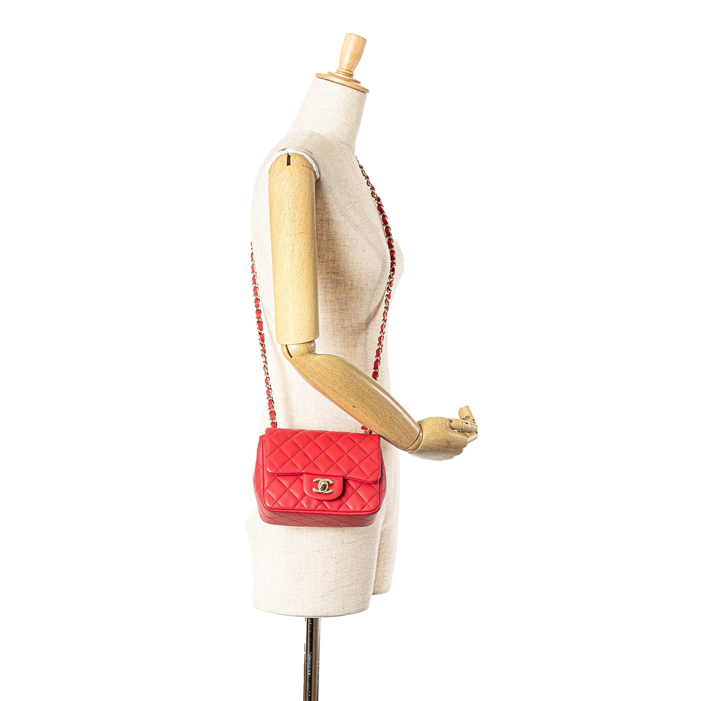 Chanel Sac Mini Square Classic Lambskin Single Flap