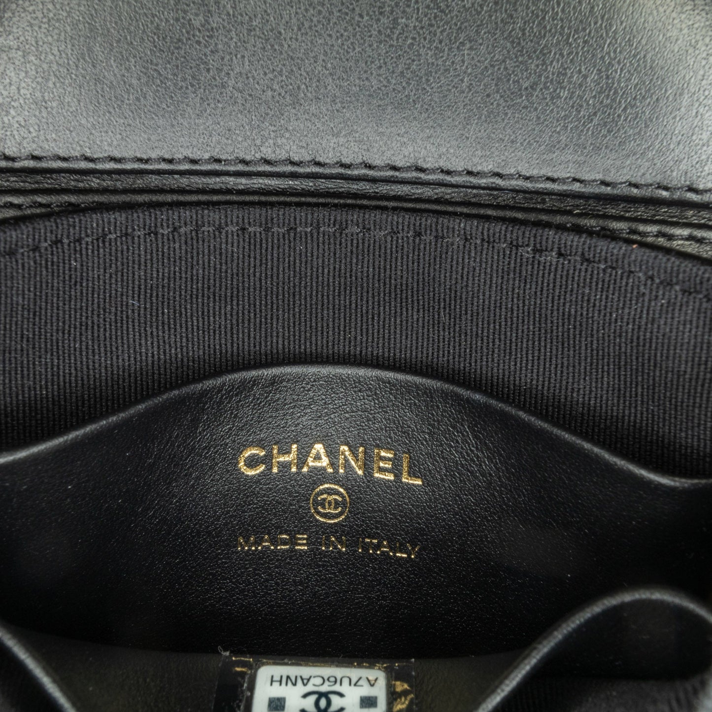 Black Chanel Mini CC Quilted Patent Leather Top Handle Clutch with Chain Satchel