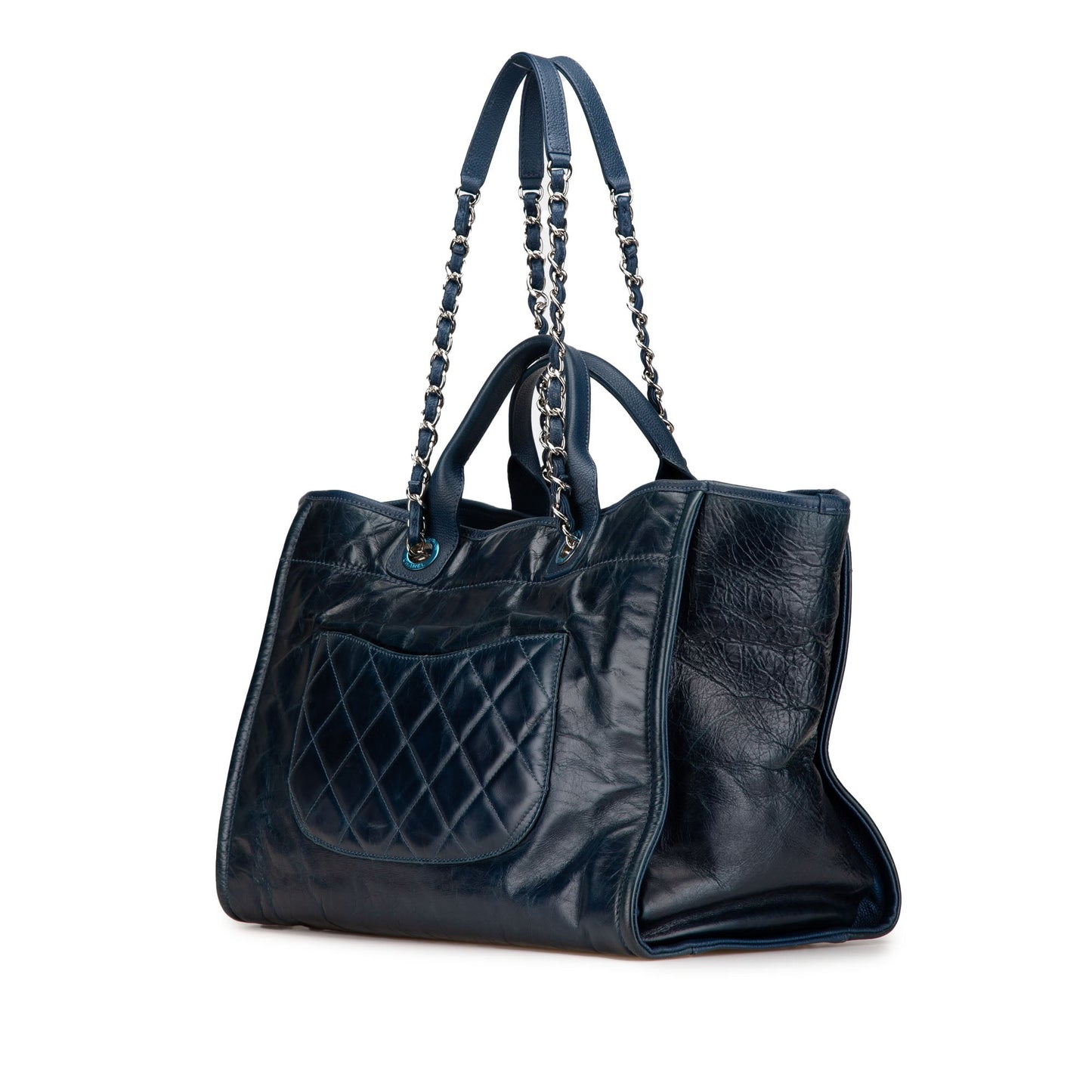 Chanel Sac Medium Glazed Calfskin and Caviar Deauville Tote
