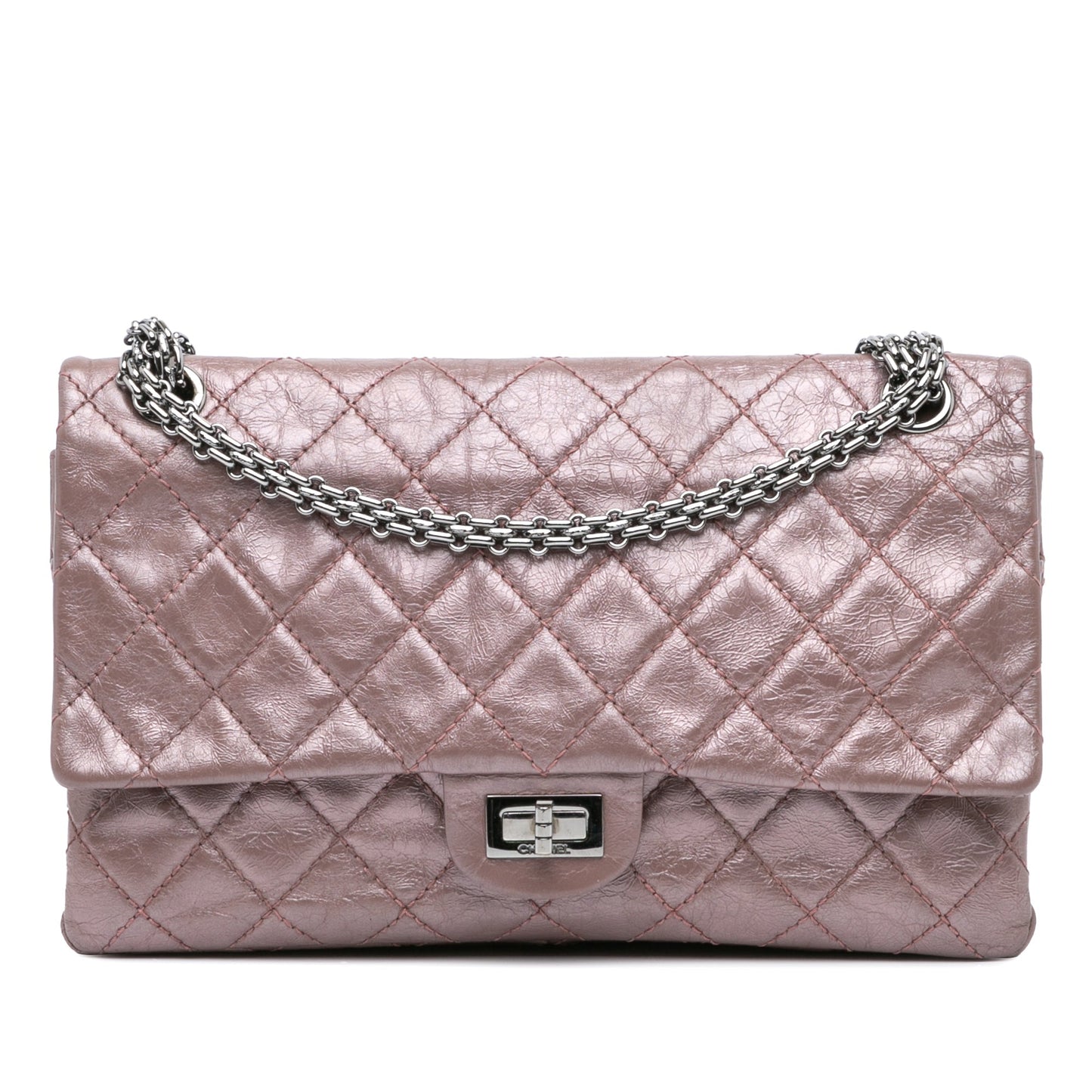 Chanel Sac Reissue 2.55 Aged Metallic Calfskin Double Flap 226