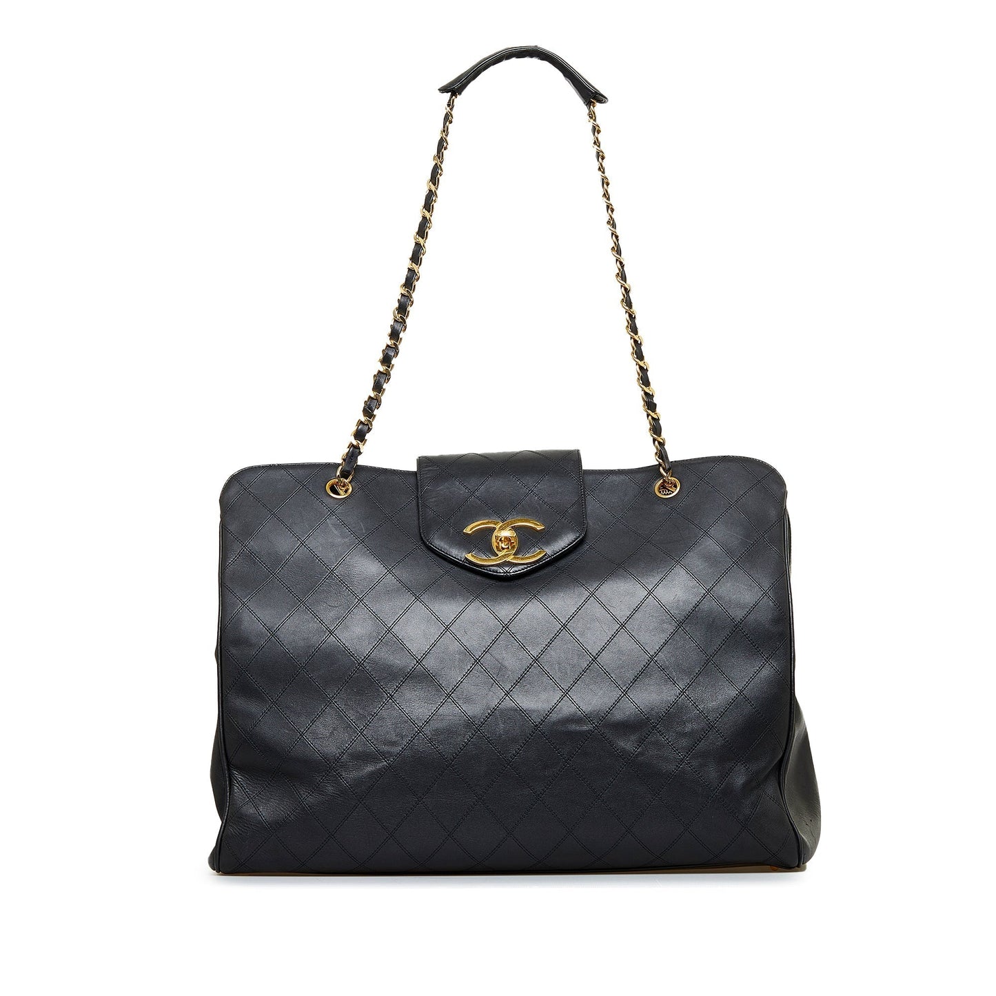 Chanel Supermodel Weekender Jumbo XL Black Lambskin Gold