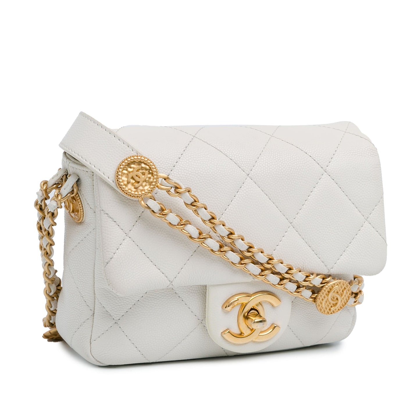 Chanel Sac Mini Caviar Twist Your Buttons Flap