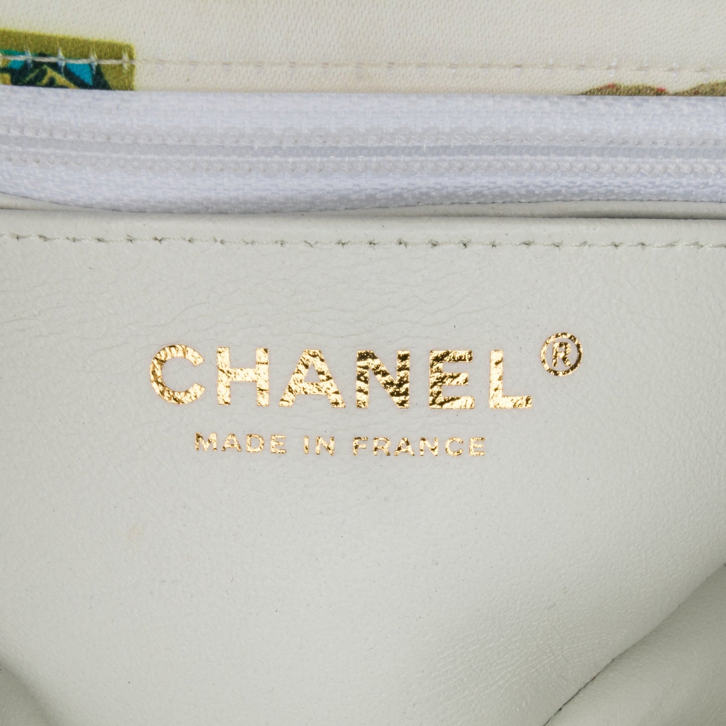 Chanel Sac Mini Rectangular Classic Printed Satin Cuba Single Flap