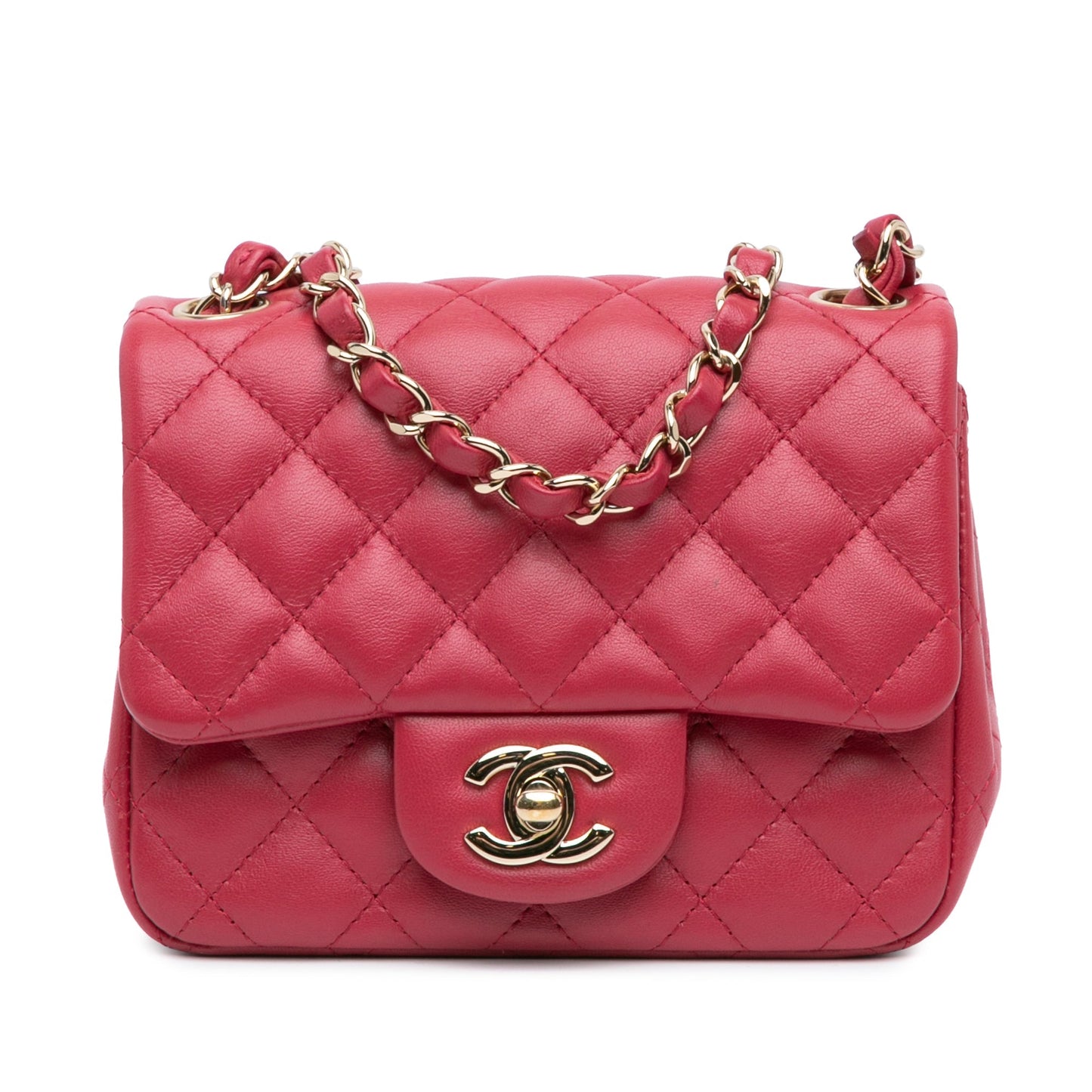 Chanel Sac Mini Square Classic Lambskin Single Flap