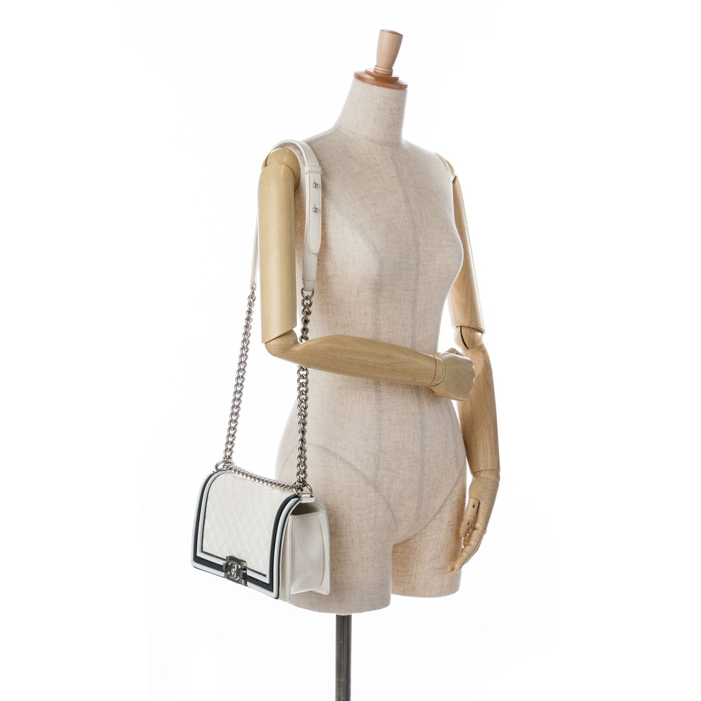 Chanel Sac Medium Bicolor Lambskin and Rubber Boy Flap