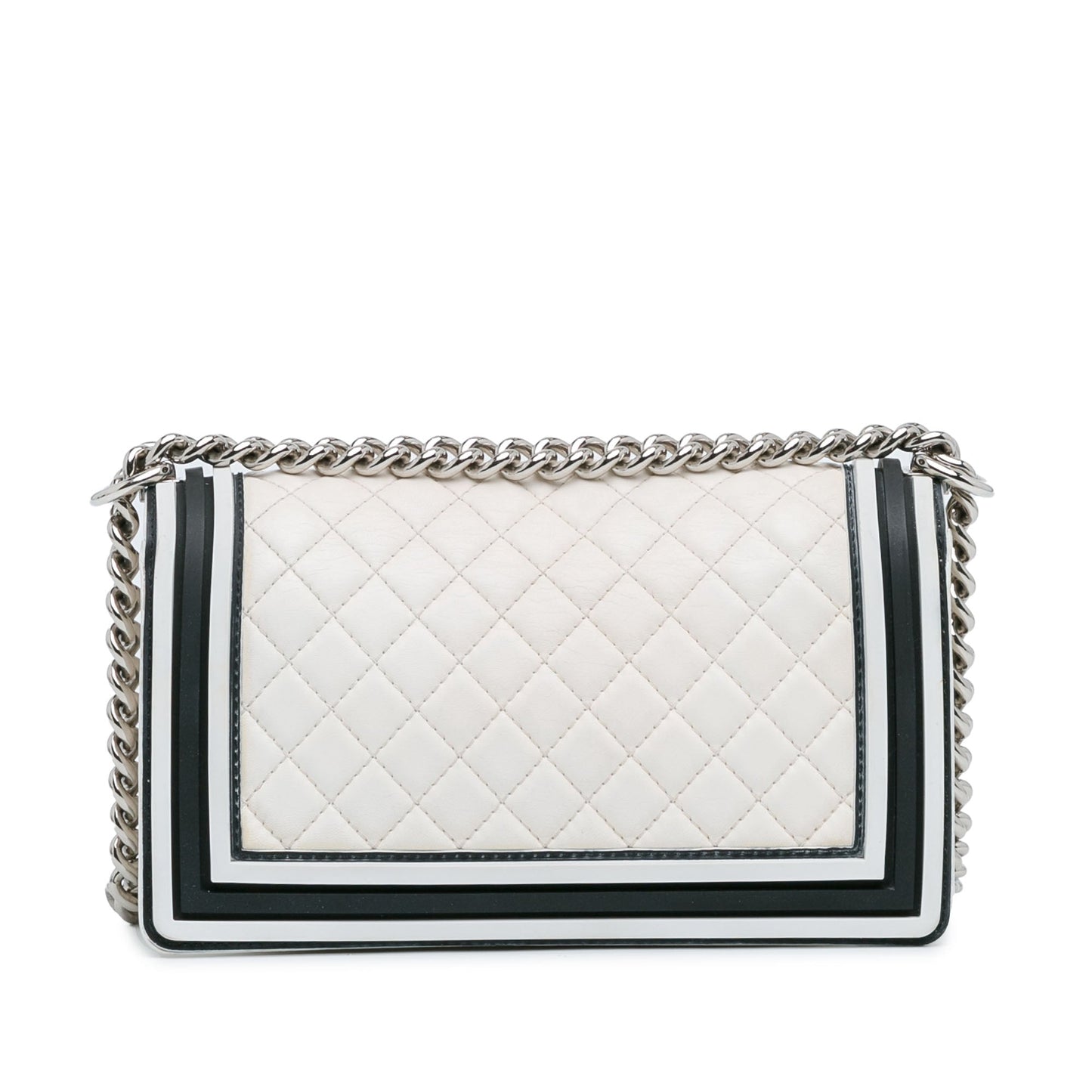 Chanel Sac Medium Bicolor Lambskin and Rubber Boy Flap