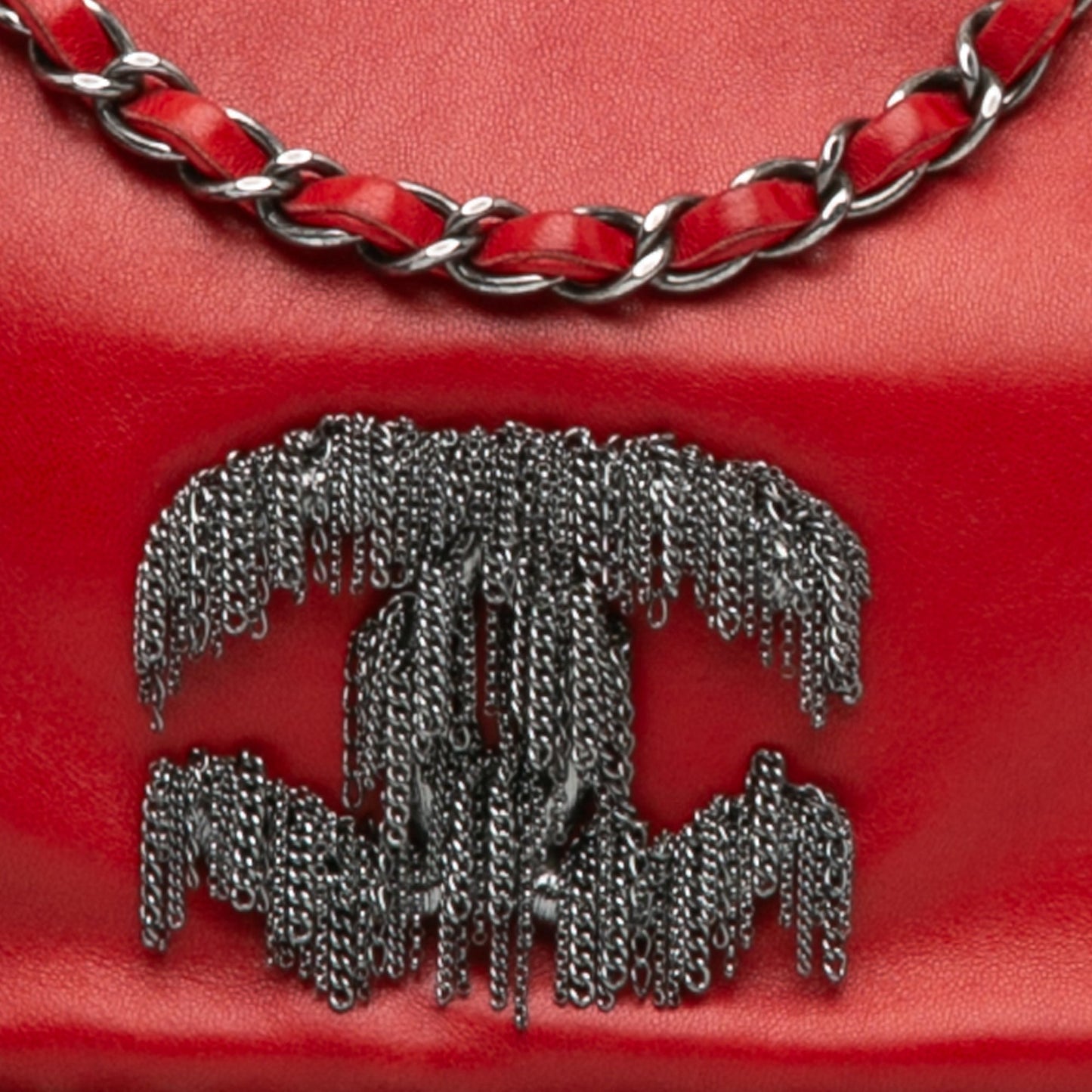Chanel Sac Small Lambskin Rock and Cabaret Fringe Chain CC Flap