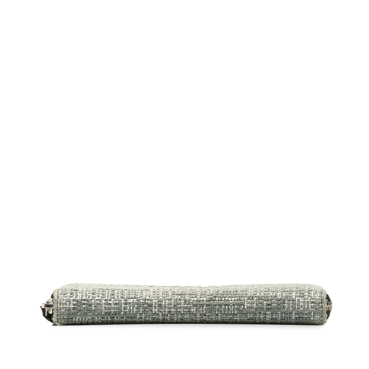 Gray Chanel Tweed Deauville Continental Wallet