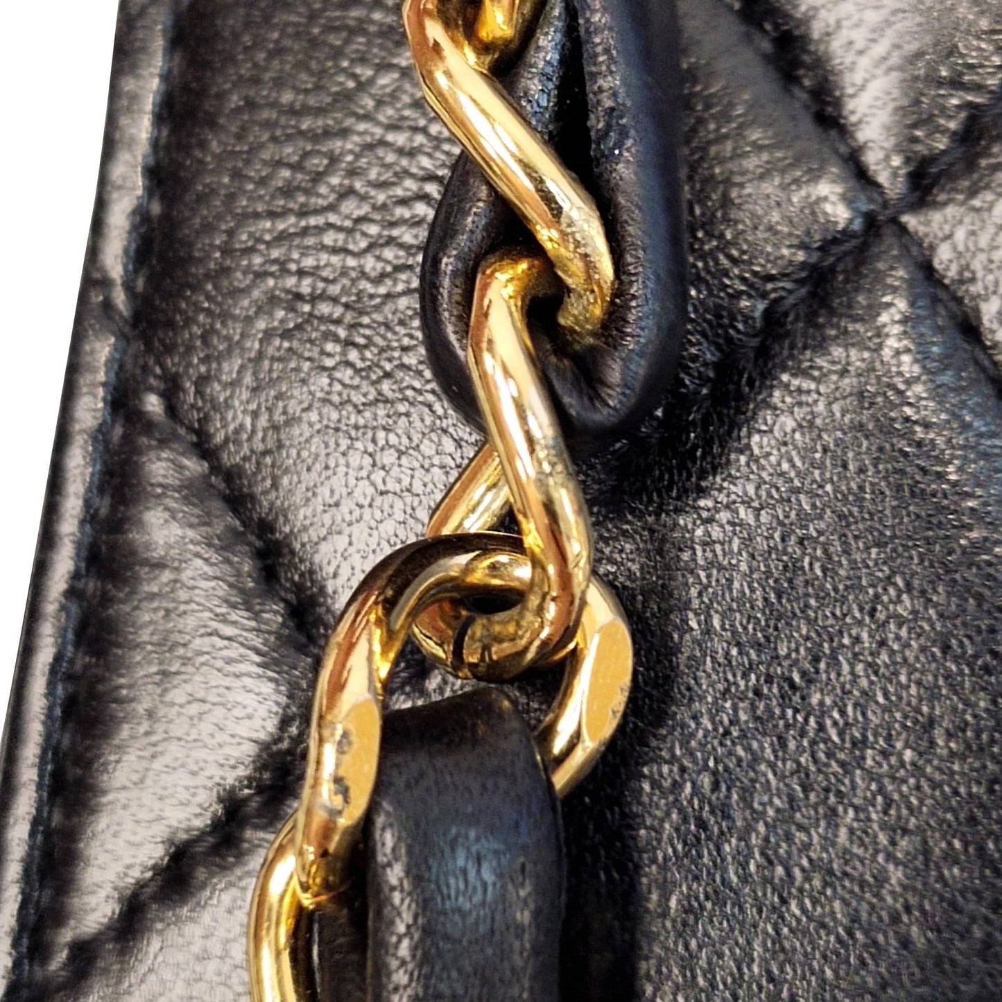Black Chanel CC Quilted Lambskin Single Flap Crossbody Bag