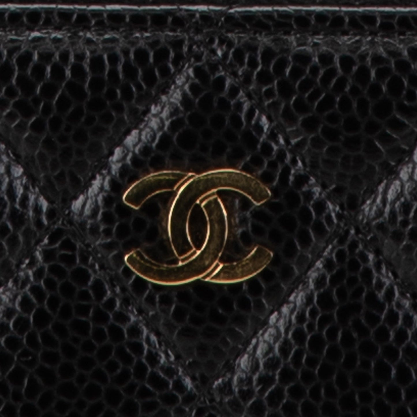 Chanel Sac CC Caviar Zip Around Wallet