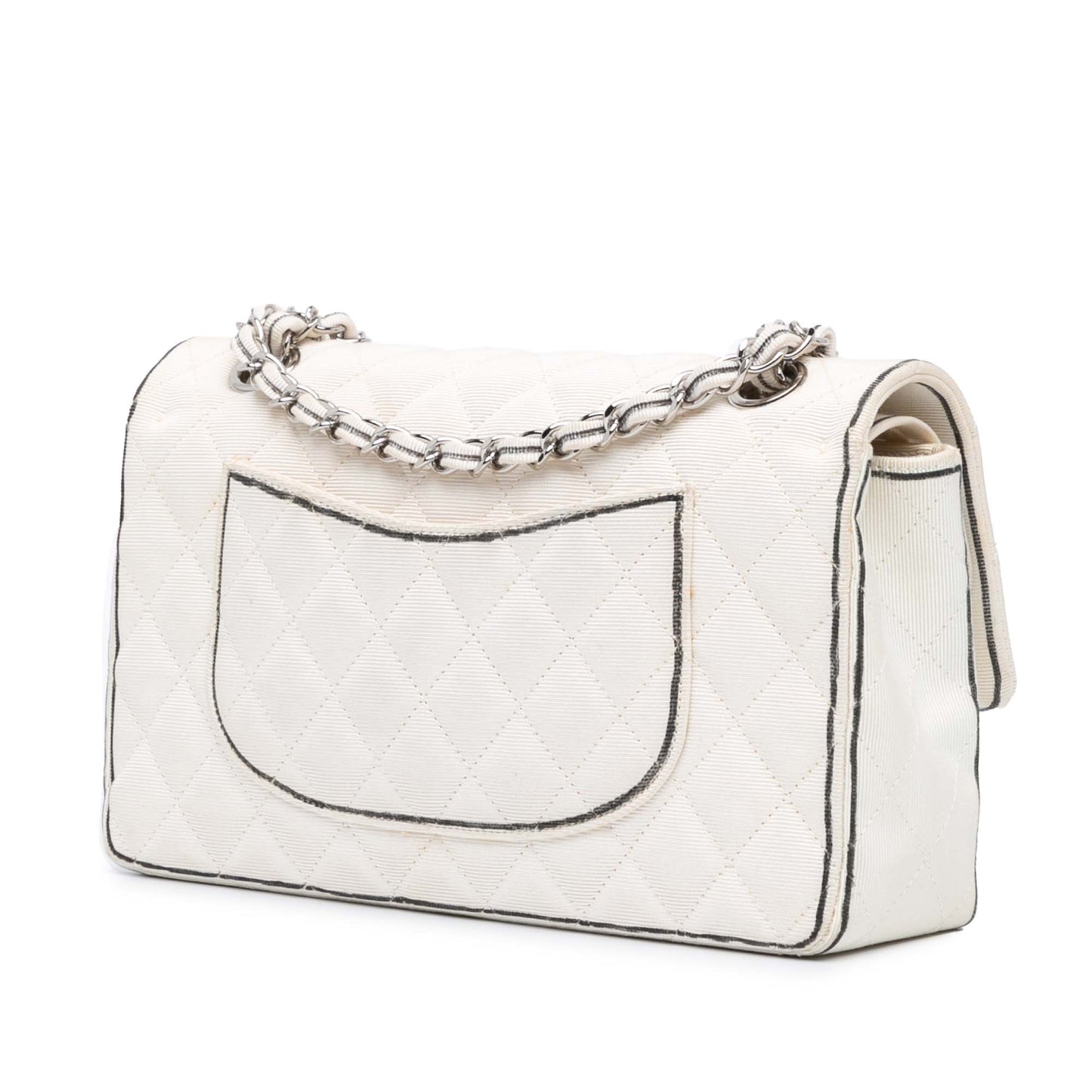 Chanel Sac Medium Classic Printed Grosgrain Double Flap