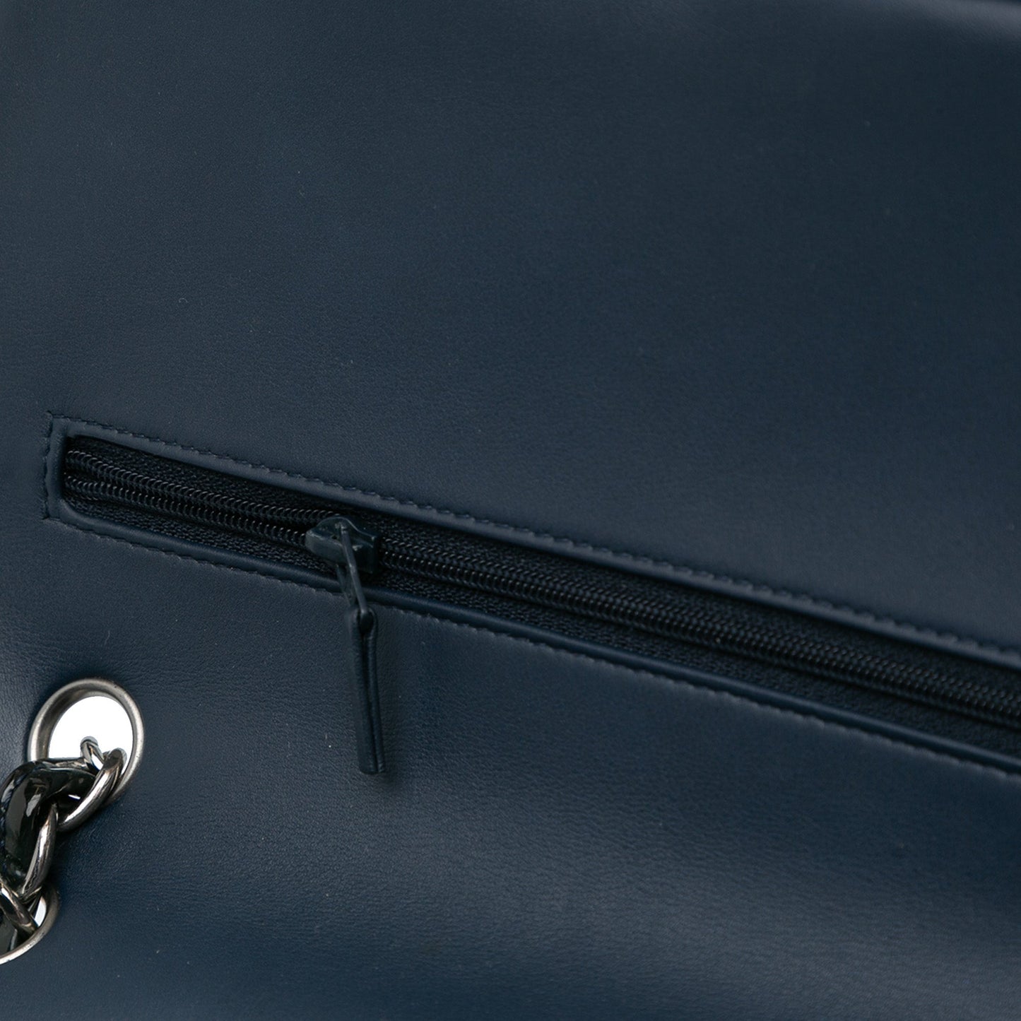 Blue Chanel Jumbo Classic Patent Double Flap Shoulder Bag