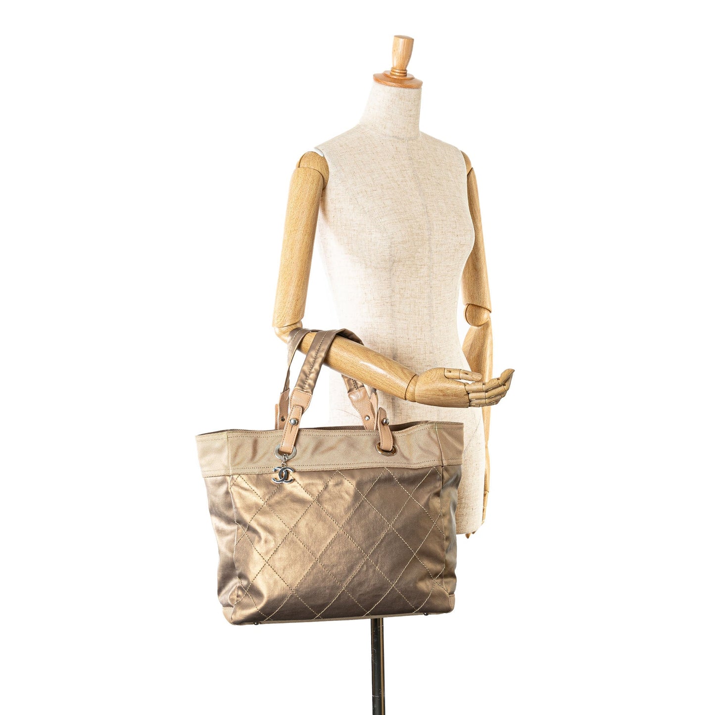 Gold Chanel Large Paris Biarritz Tote
