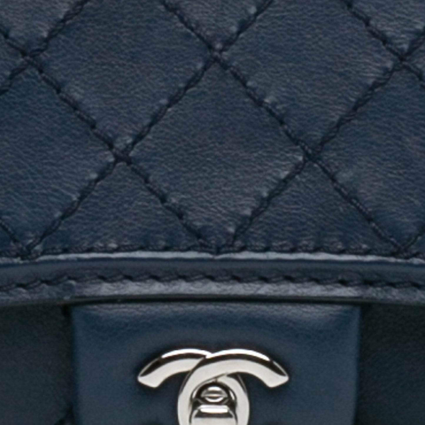Blue Chanel Medium Stitched Calfskin Citizen Flap Crossbody Bag