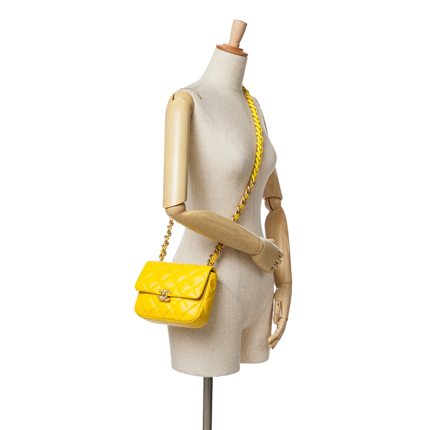 Chanel Sac Mini Quilted Lambskin Candy Chain Crossbody