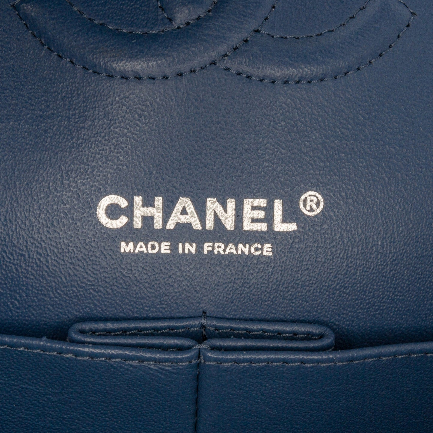 Chanel Sac Medium Classic Printed Denim Double Flap