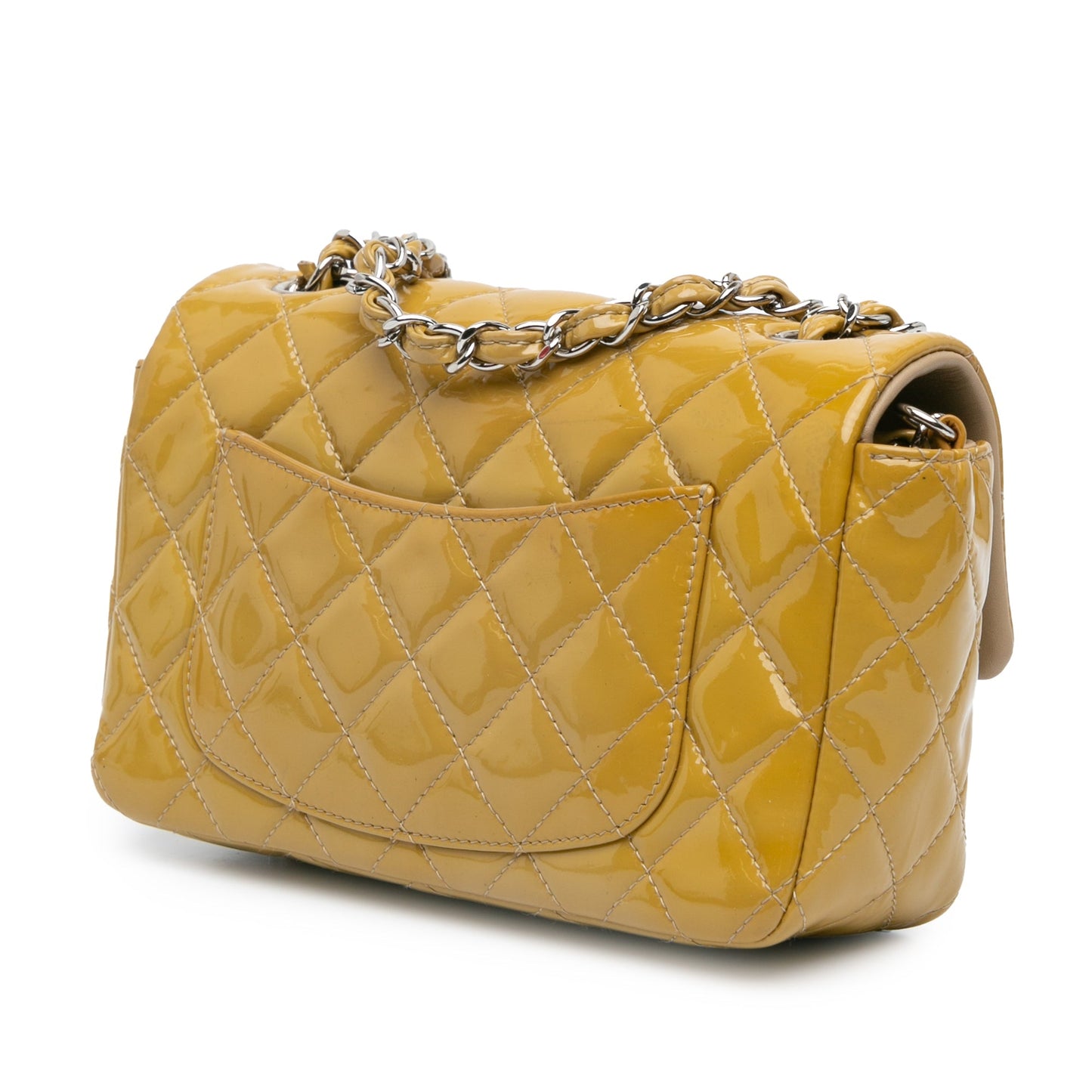 Chanel Sac Mini Rectangular Classic Patent Single Flap