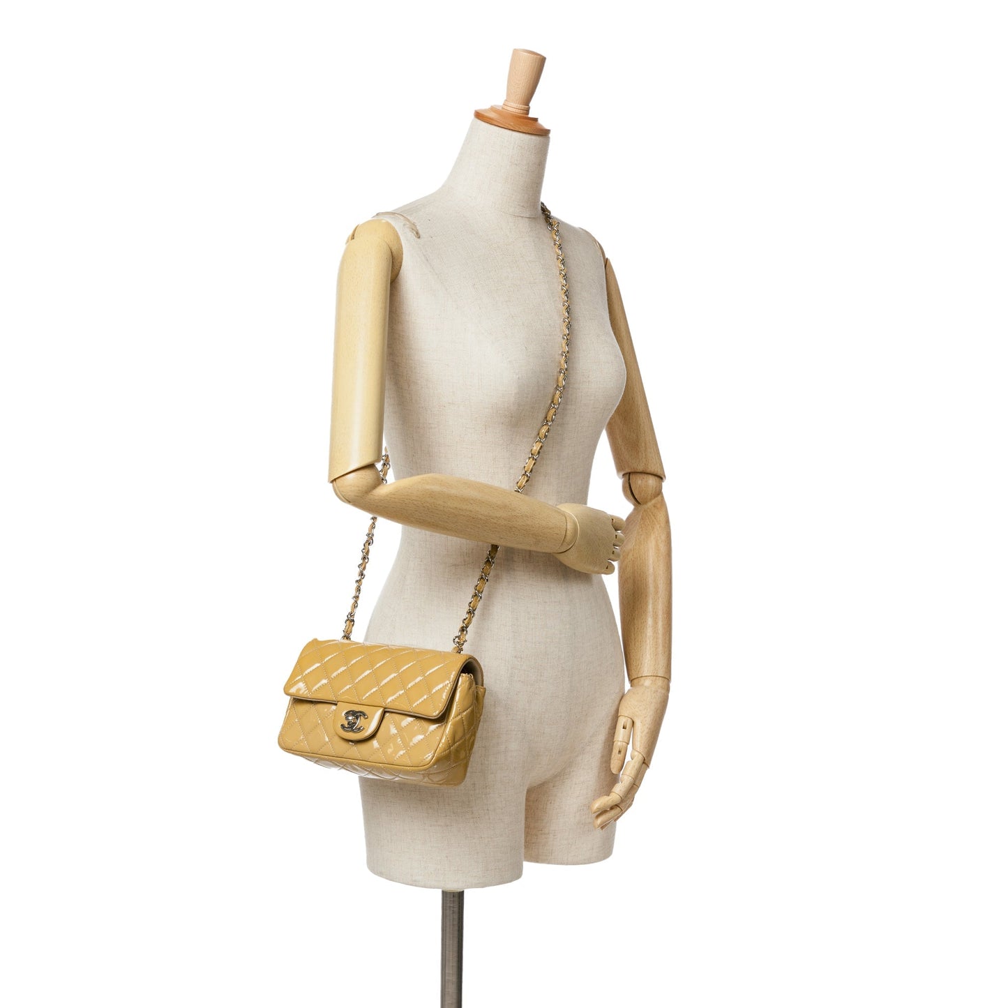 Chanel Sac Mini Rectangular Classic Patent Single Flap