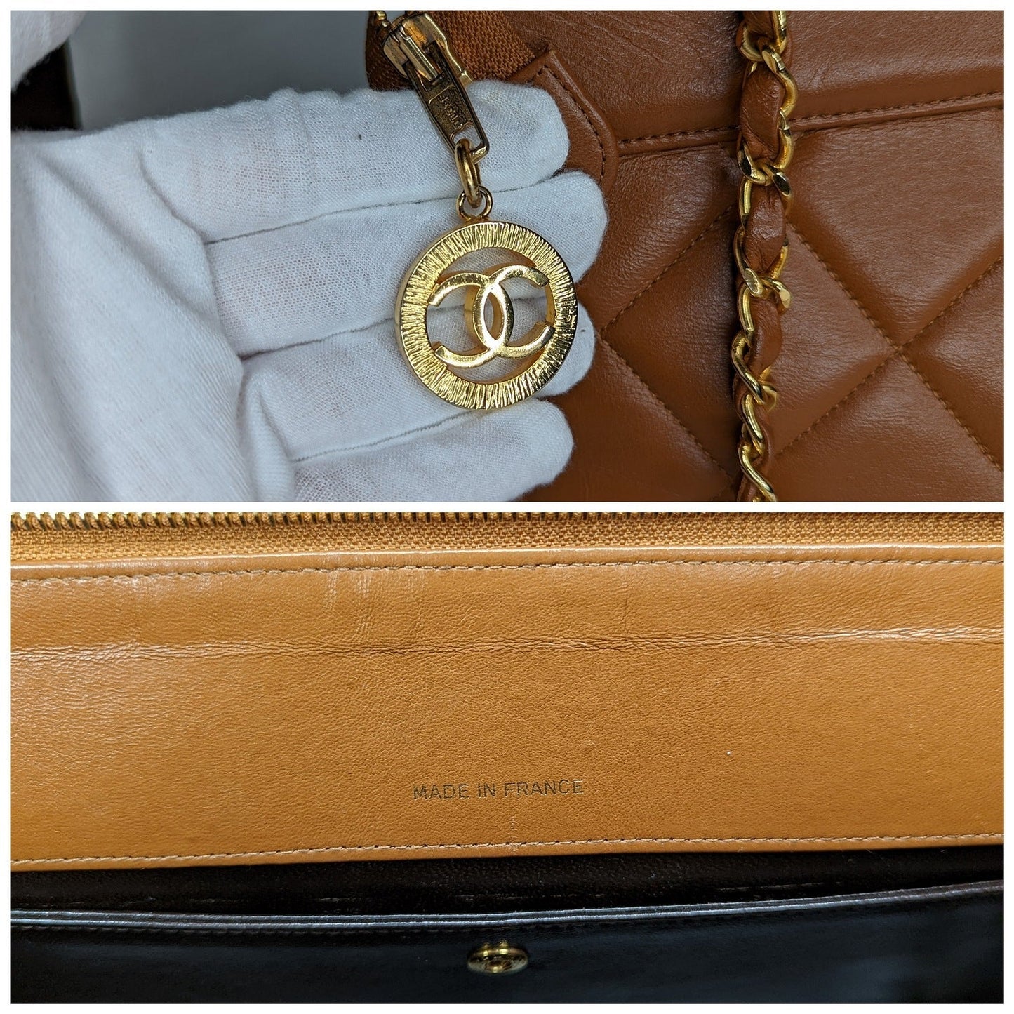 Chanel Vintage Matelass Chain Leather Shoulder Bag & Wallet