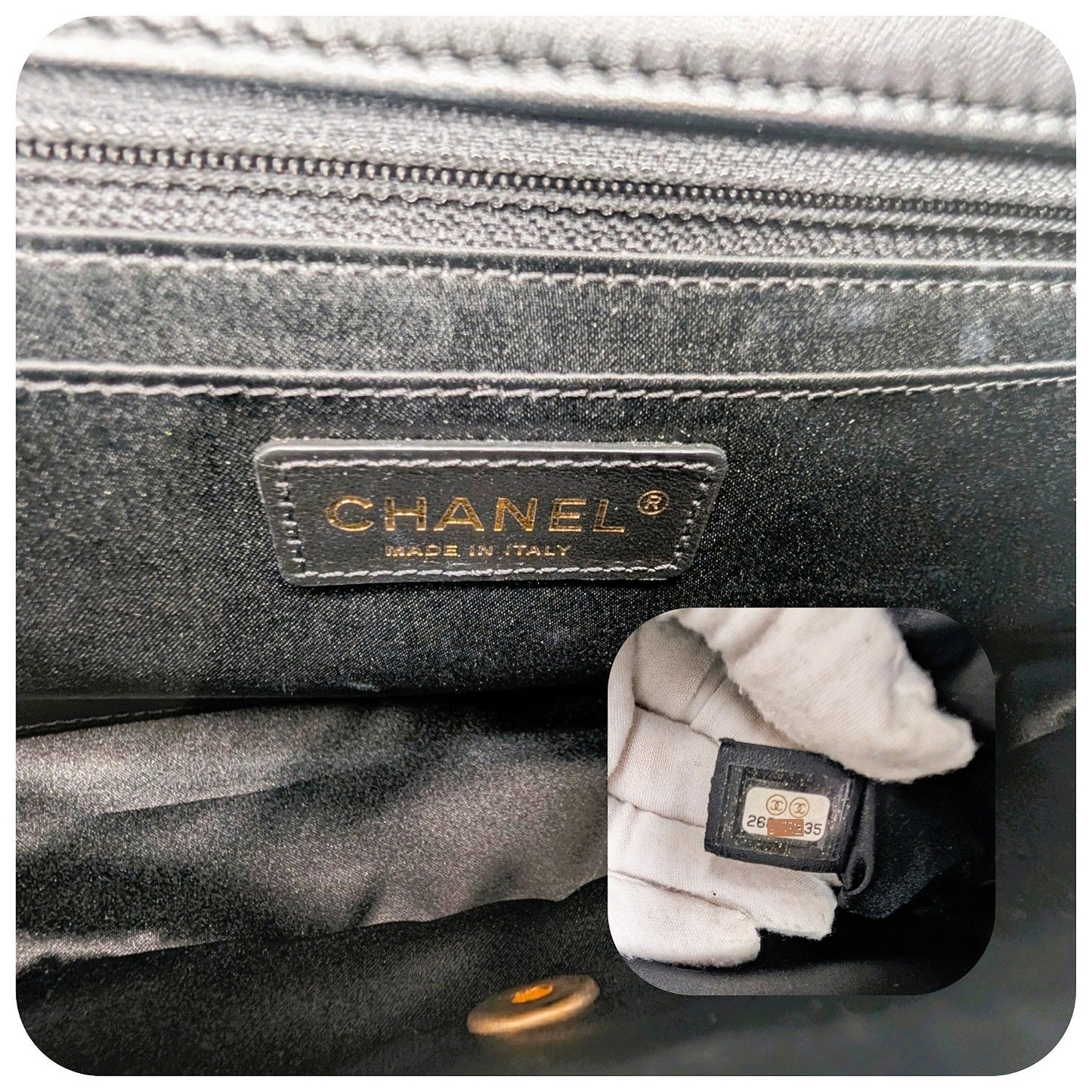 Chanel Black Satin Quilted Pleated Medium Single Flap