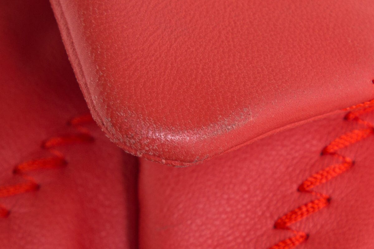 Chanel Poppy Red 2011 East West Soft Sided Single Flap Bag