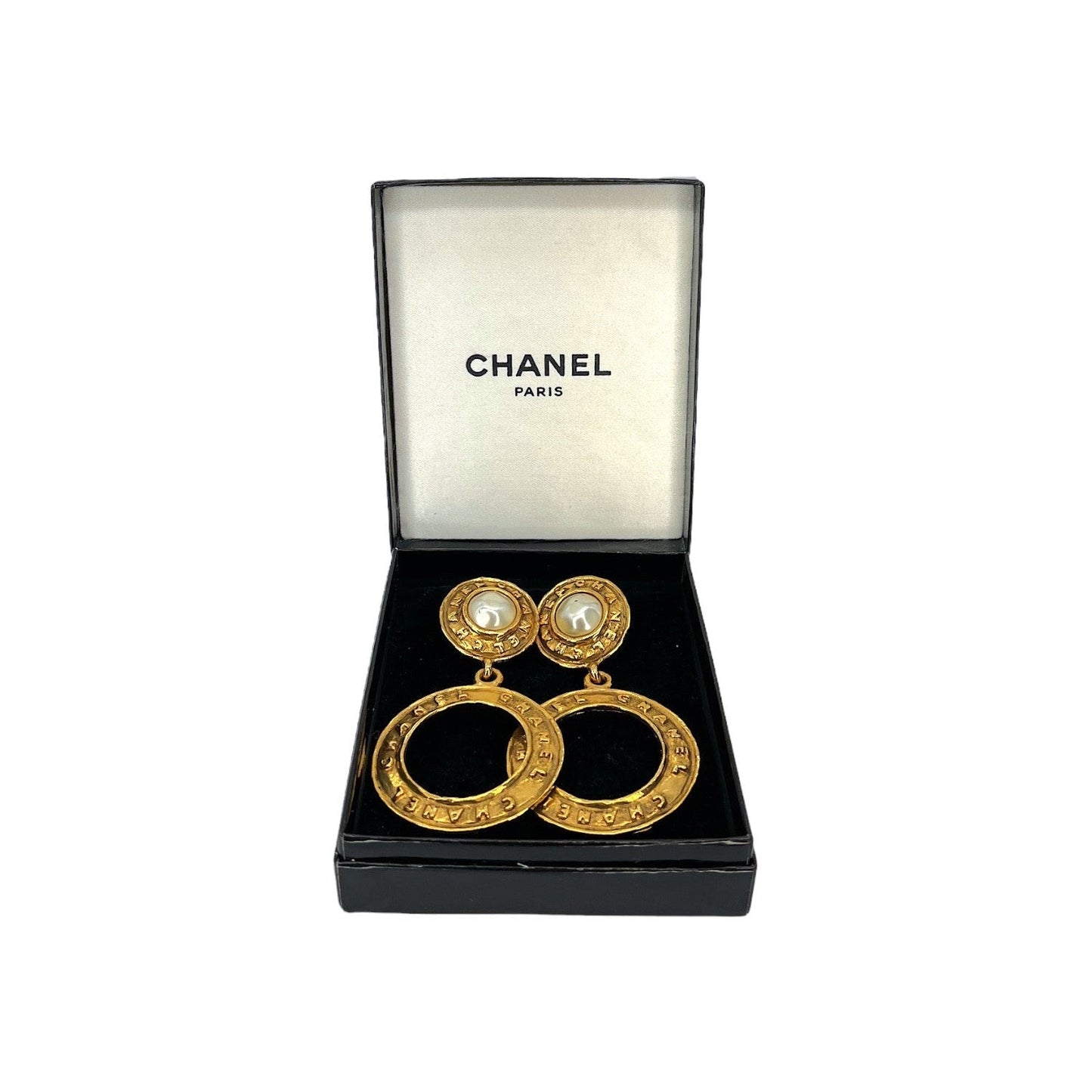 Chanel Vintage Faux Pearl Clip-On Earrings