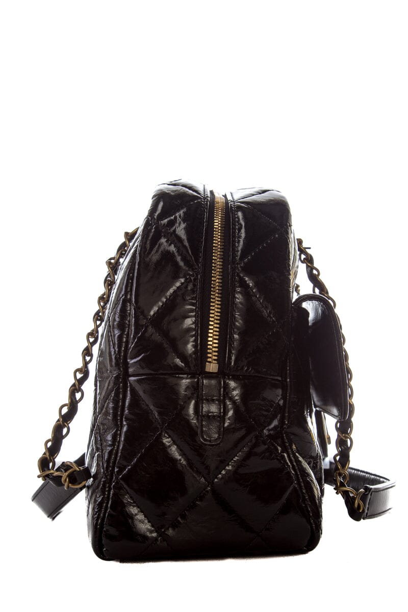 Chanel Black CC diamond Quilted Bowling GHW Handbag ( 2023 Cruise)