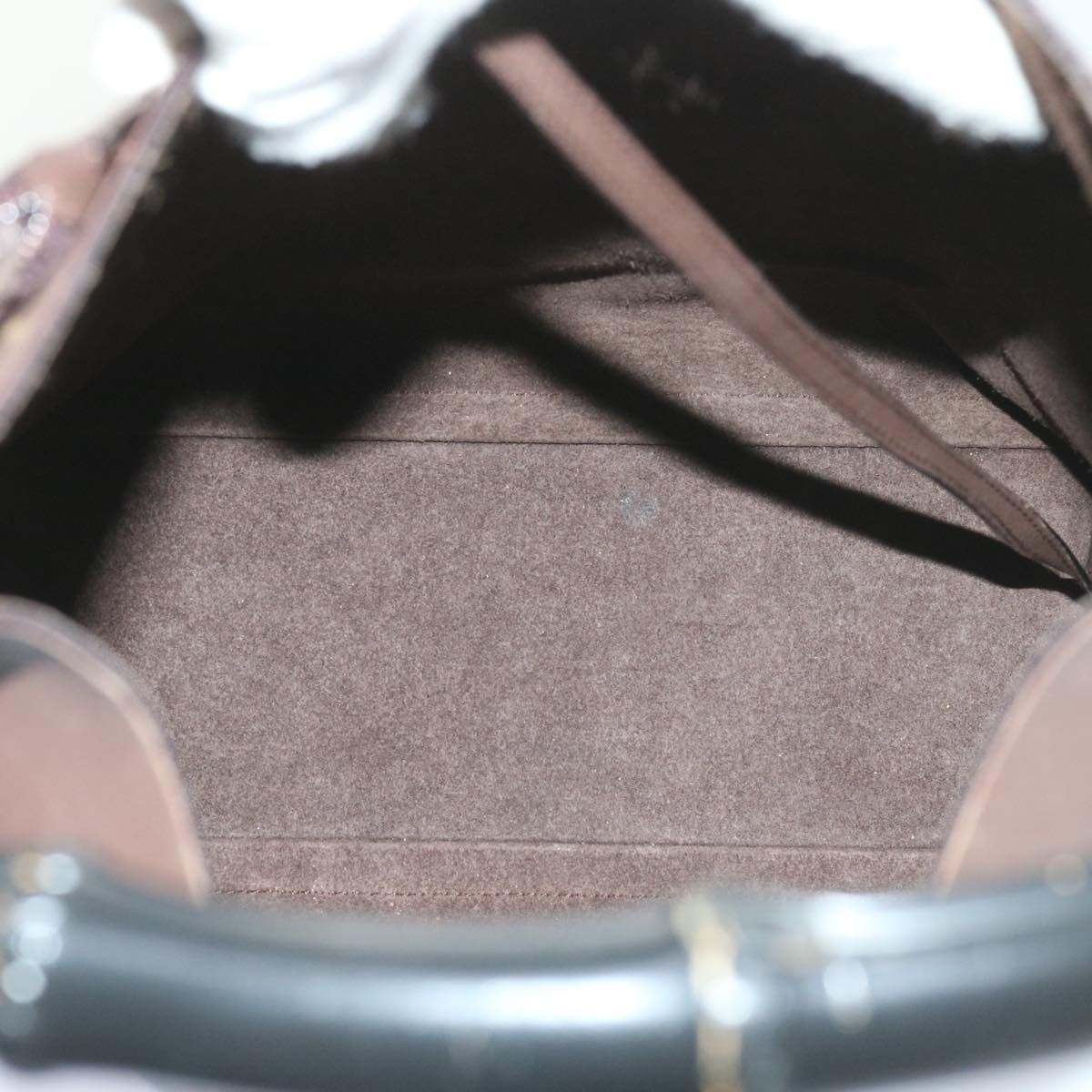 GUCCI Bamboo Shoulder Bag Leather Brown ac2294