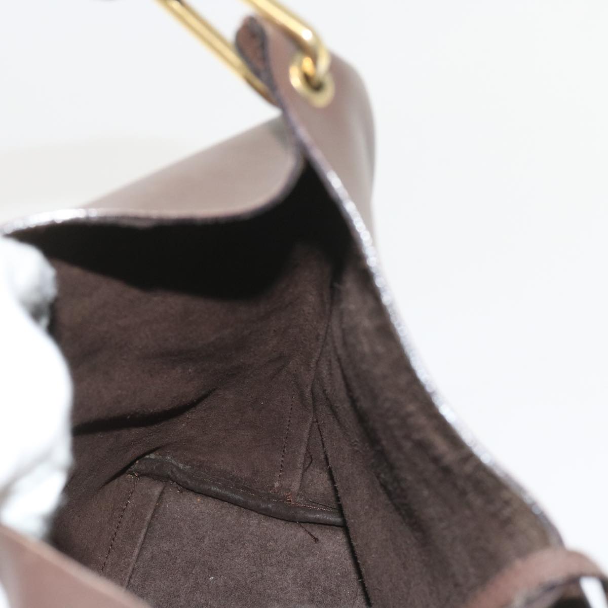GUCCI Bamboo Shoulder Bag Leather Brown ac2294