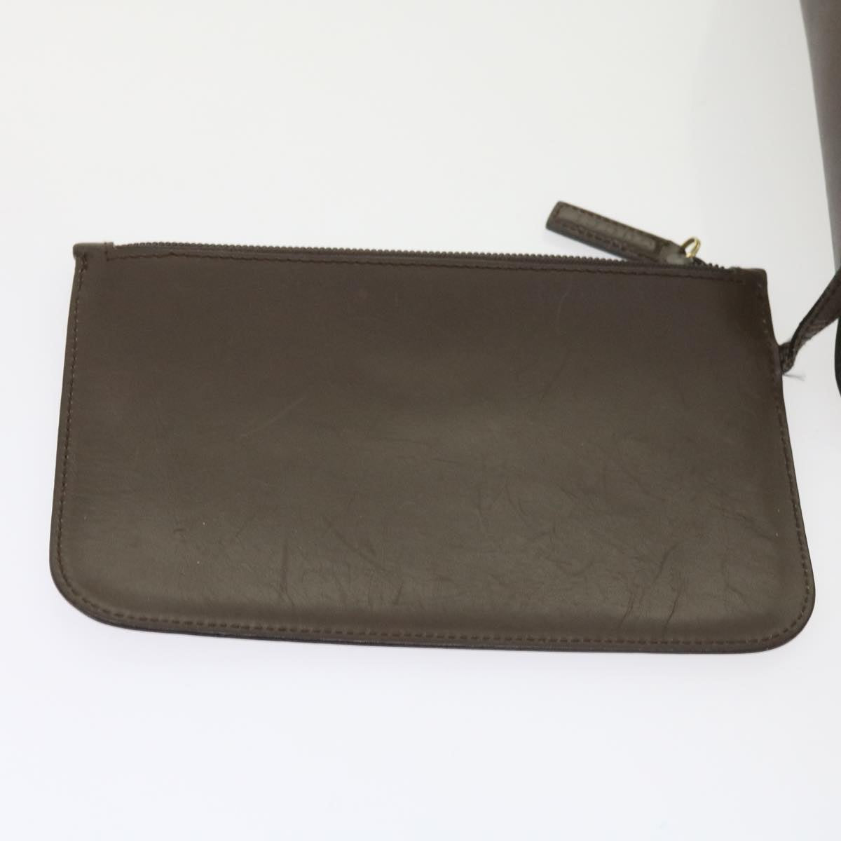 GUCCI Bamboo Shoulder Bag Leather Brown ac2294