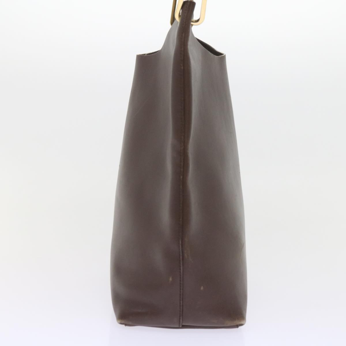 GUCCI Bamboo Shoulder Bag Leather Brown ac2294