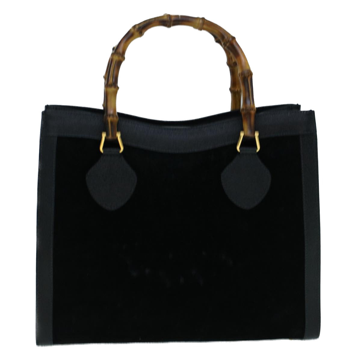 GUCCI Bamboo Hand Bag Suede Black 002 1098 0260 ac2366