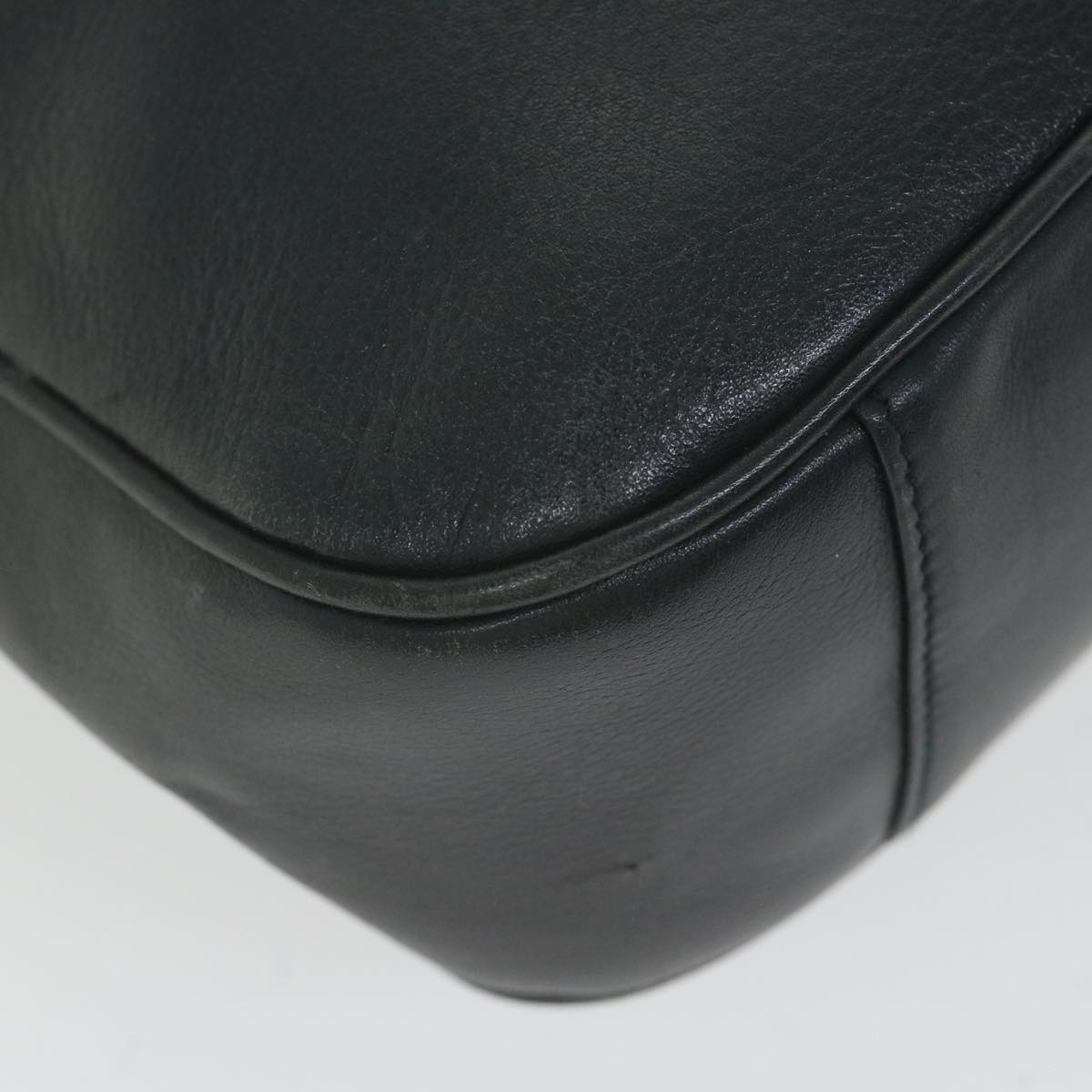 GUCCI Bamboo Shoulder Bag Leather 2way Black ac2473