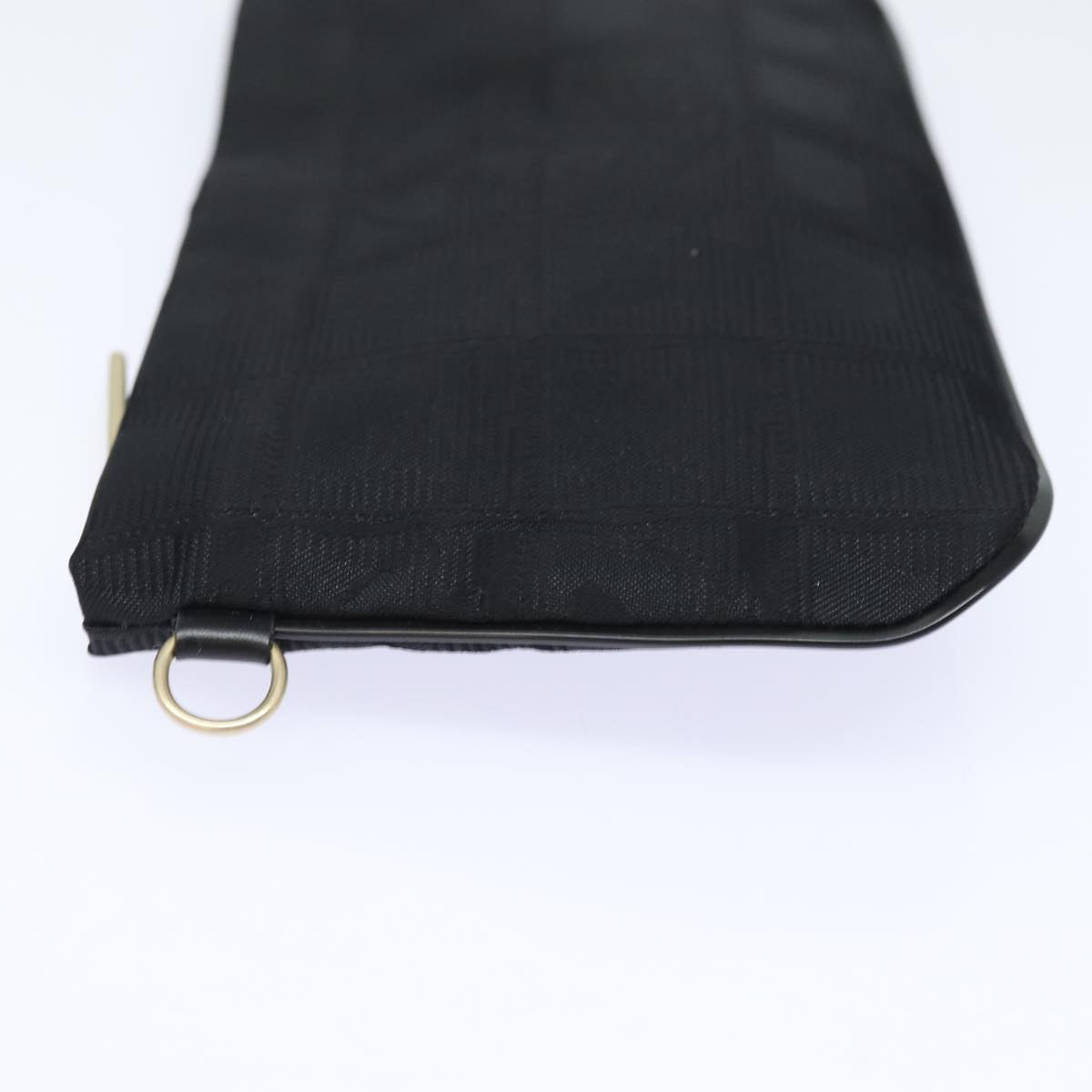 CHANEL New Travel Line Pouch Nylon Black CC ac3133