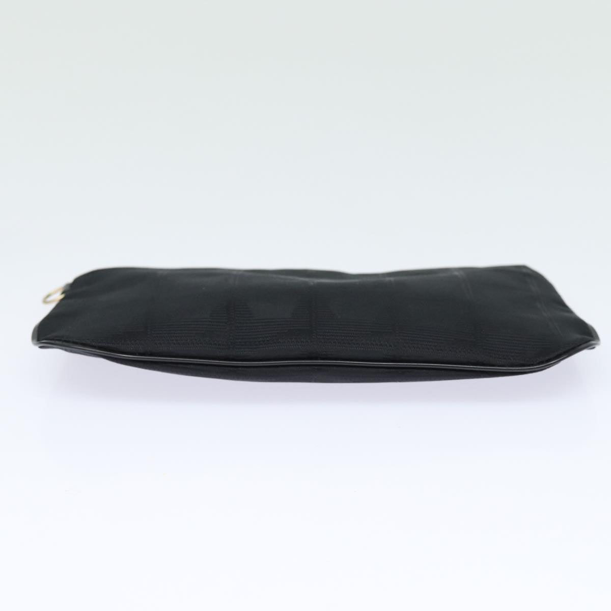 CHANEL New Travel Line Pouch Nylon Black CC ac3133