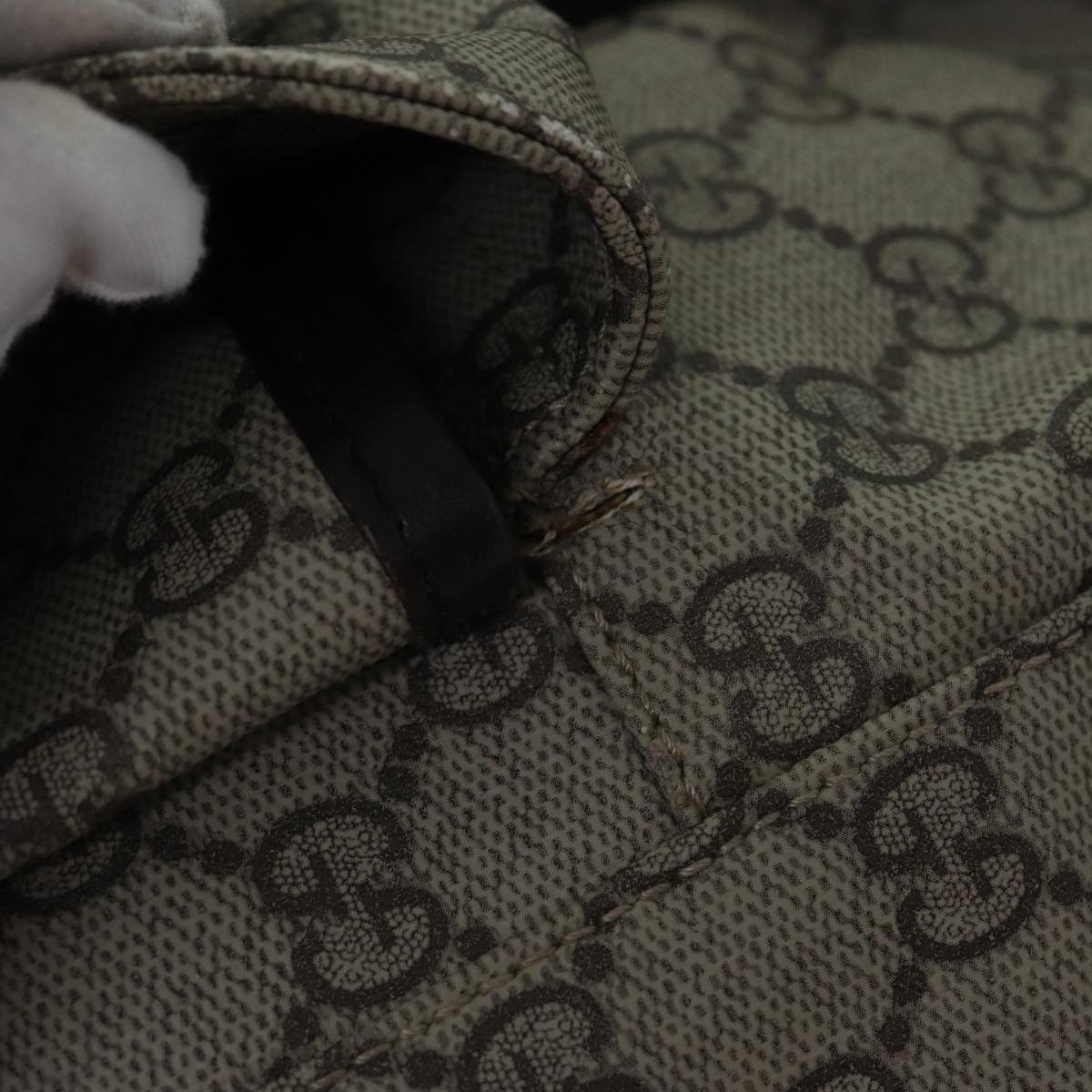 GUCCI GG Canvas Tote Bag Coated Canvas Beige ac3262