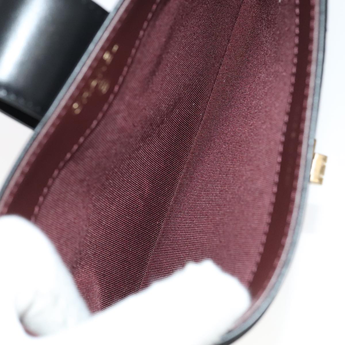 CHANEL Long Wallet Lamb Skin Black CC ac3422A