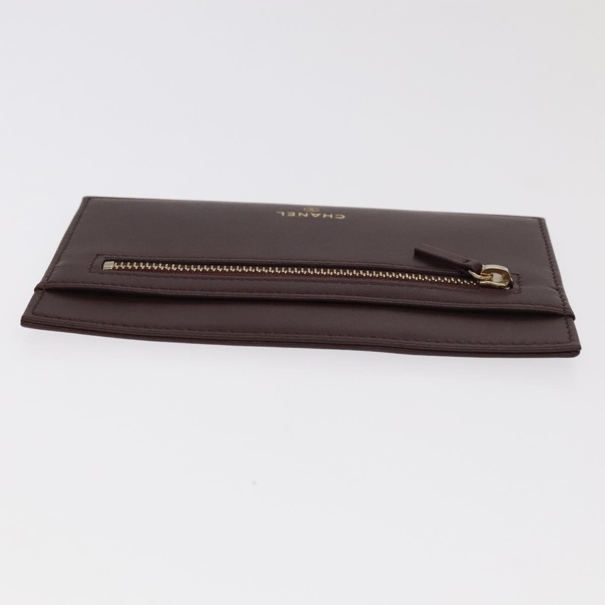 CHANEL Long Wallet Lamb Skin Black CC ac3422A