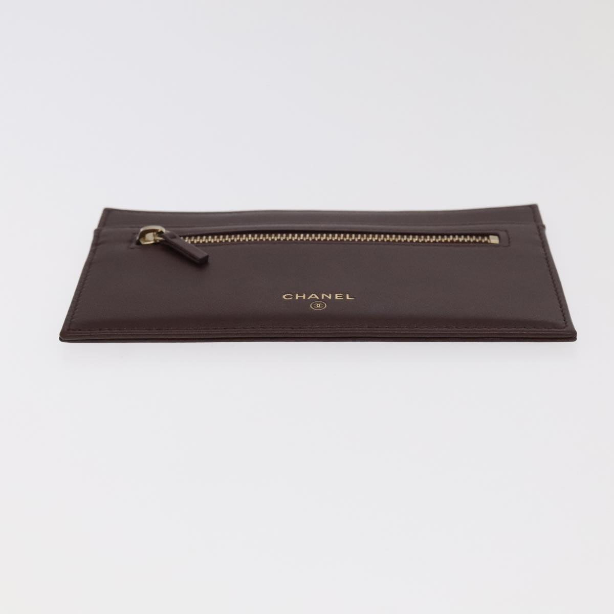 CHANEL Long Wallet Lamb Skin Black CC ac3422A