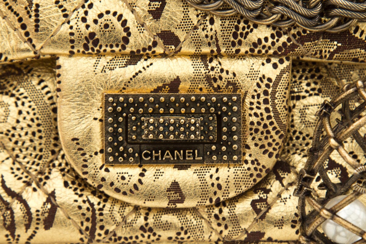 Chanel Black and Gold Paris - Moscou Limited Edition Runway Double Flap 2.55