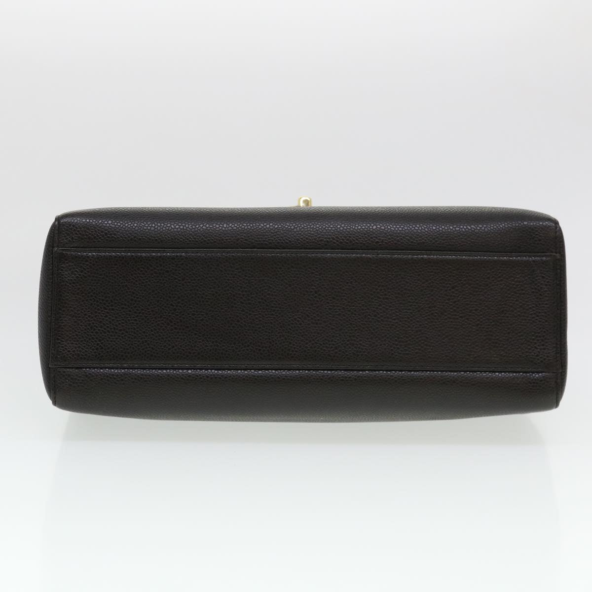CHANEL Shoulder Bag Caviar Skin Black CC am4067