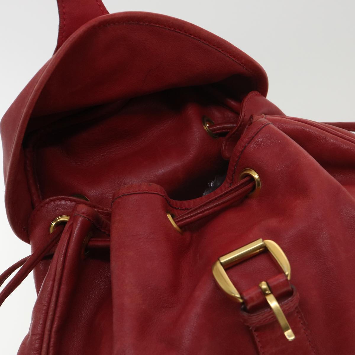 GUCCI Backpack Leather Red 003580008 am4132