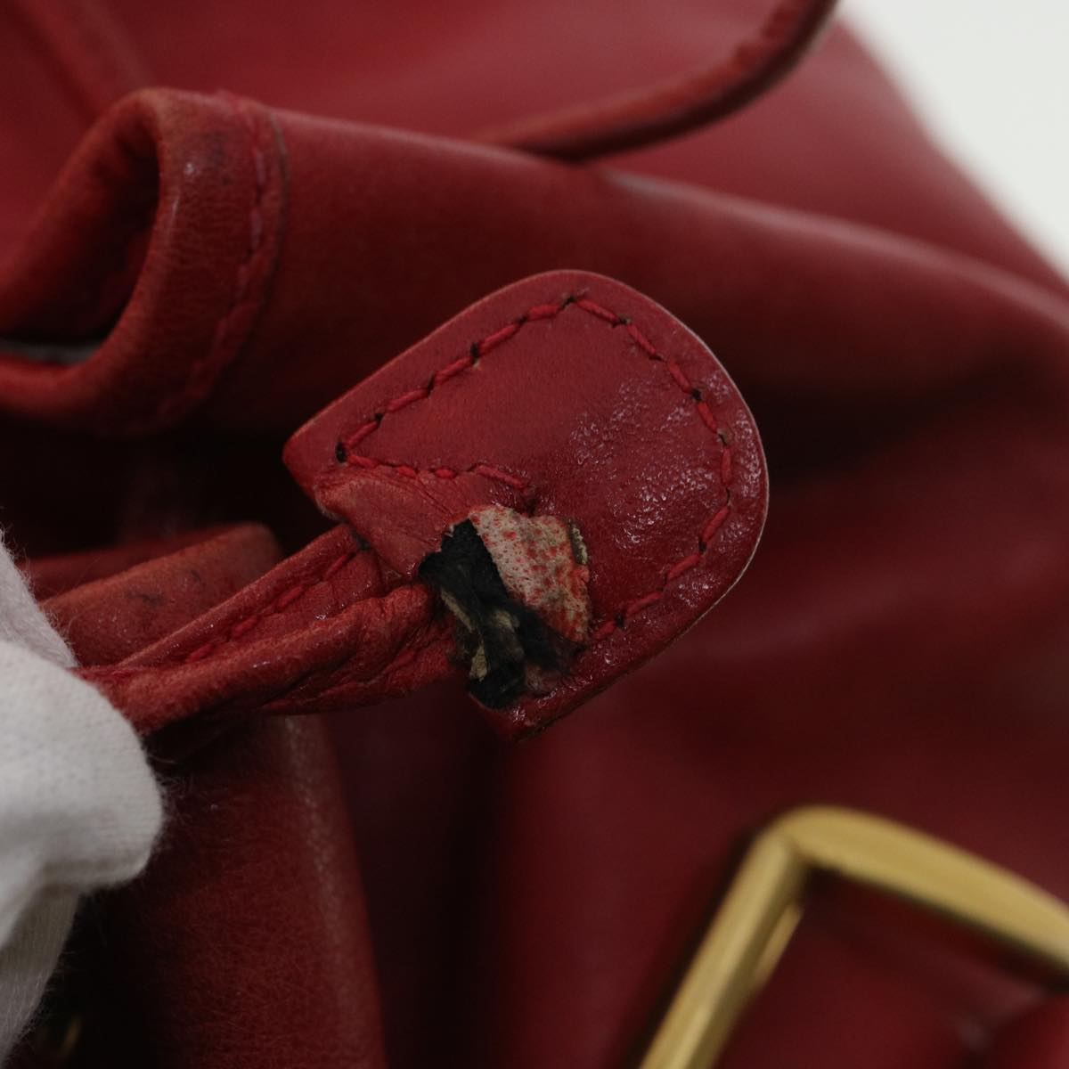 GUCCI Backpack Leather Red 003580008 am4132