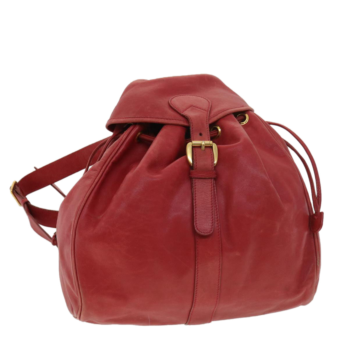 GUCCI Backpack Leather Red 003580008 am4132