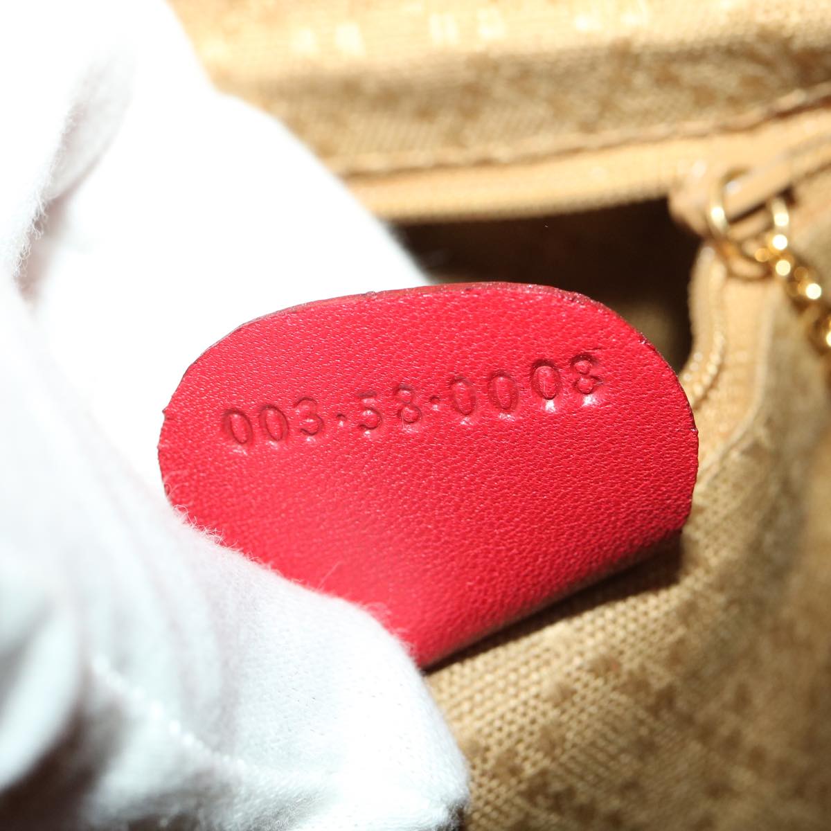 GUCCI Backpack Leather Red 003580008 am4132